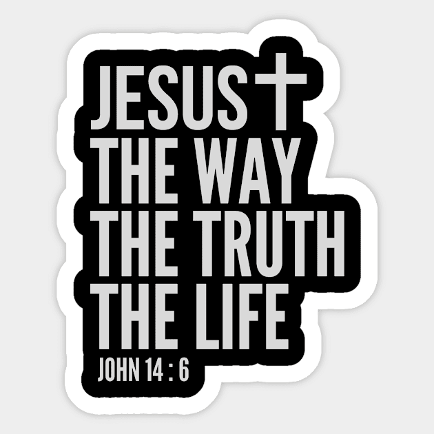 Jesus The Way The Truth The Life Sticker by 29 hour design